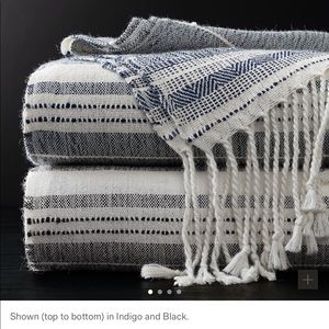 Restoration Hardware Alpaca Lima Stripe Throw